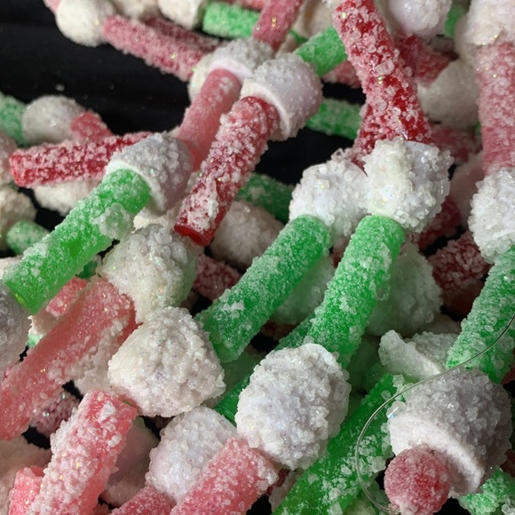 Set of 4 vintage 8 foot (32 feet total) sugared candy Christmas tree garlands - Picture 6 of 8